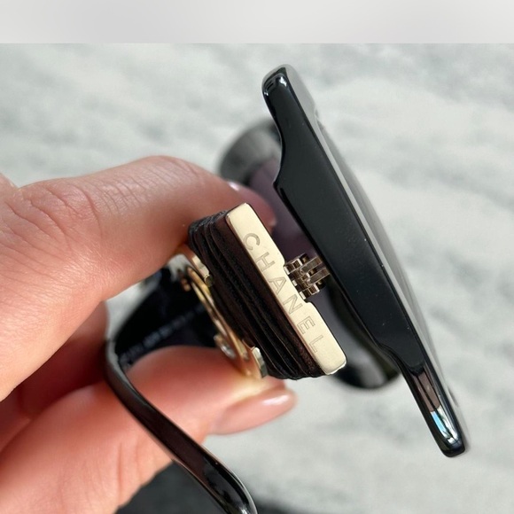 CHANEL Acetate Calfskin Square Sunglasses 5474-Q in Black - Picture 6 of 8